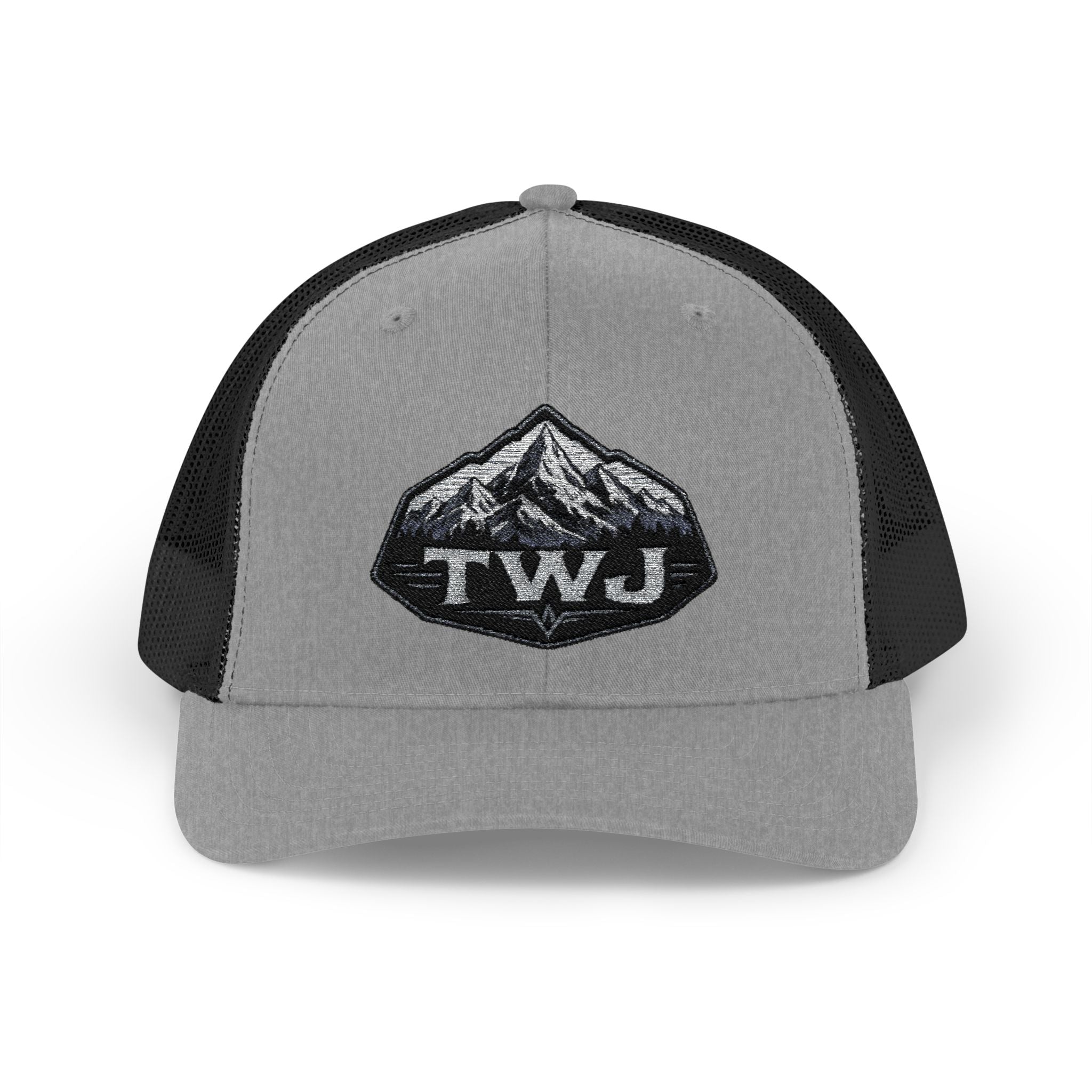 Mountain Patch Trucker Cap — TWJ Embroidered Snapback