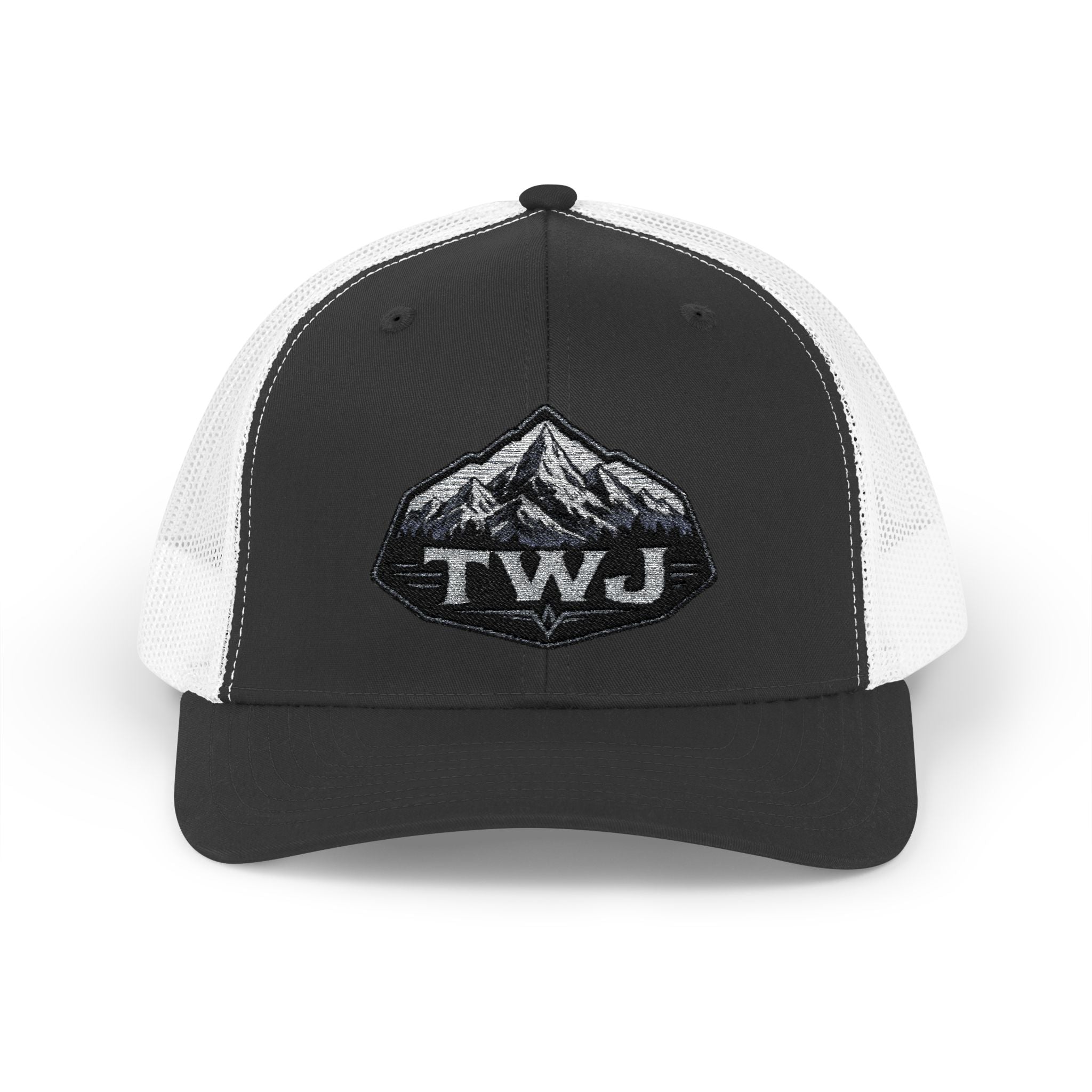 Mountain Patch Trucker Cap — TWJ Embroidered Snapback