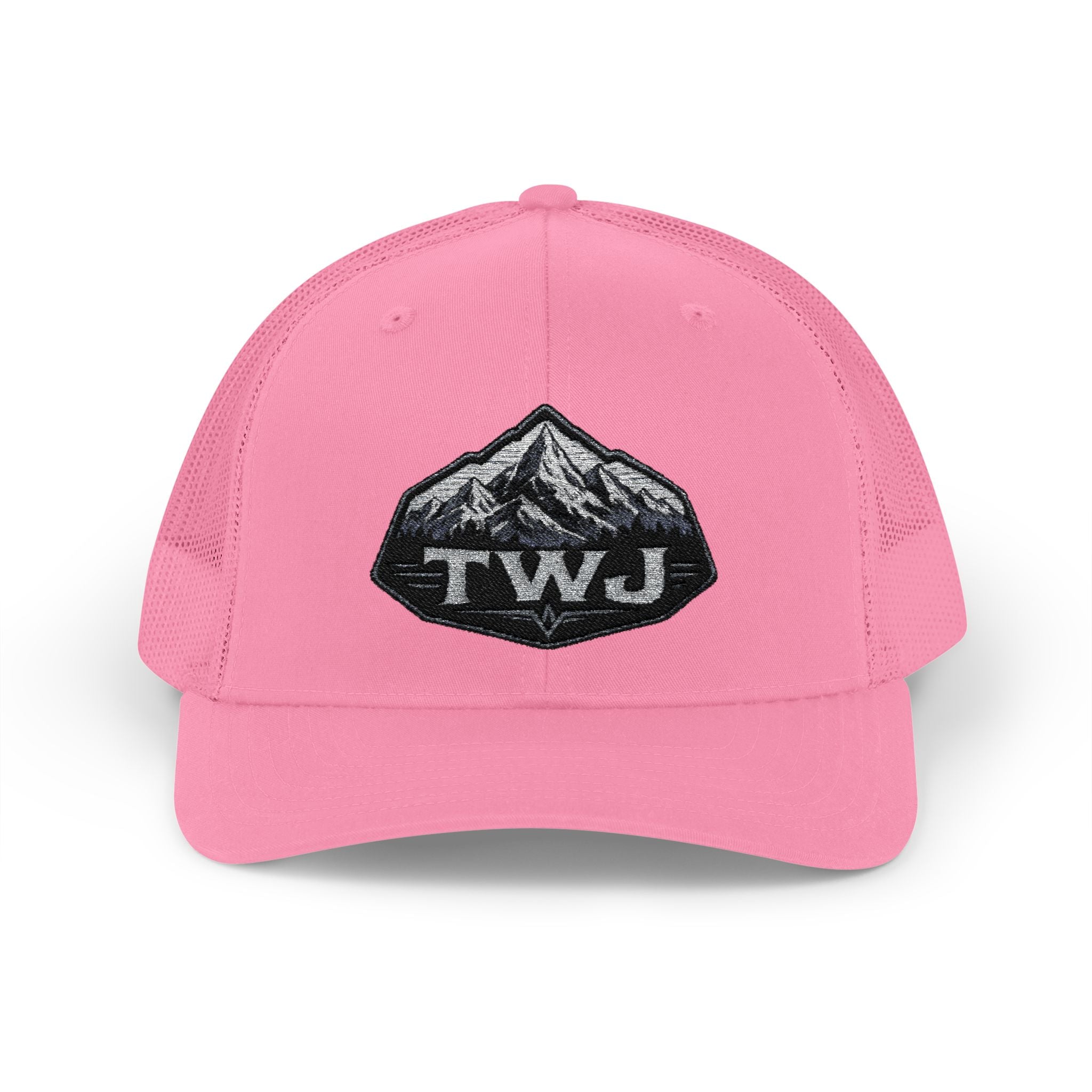 Mountain Patch Trucker Cap — TWJ Embroidered Snapback